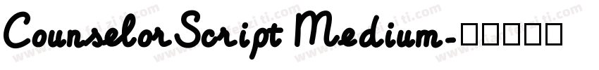 CounselorScript Medium字体转换